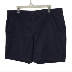 Talbots Navy Girlfriend Chino Shorts